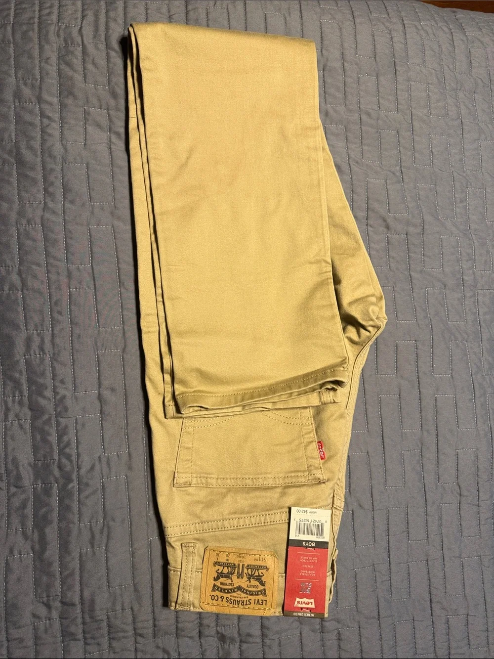 Levi's Boys Tan Straight-Leg Casual Pants